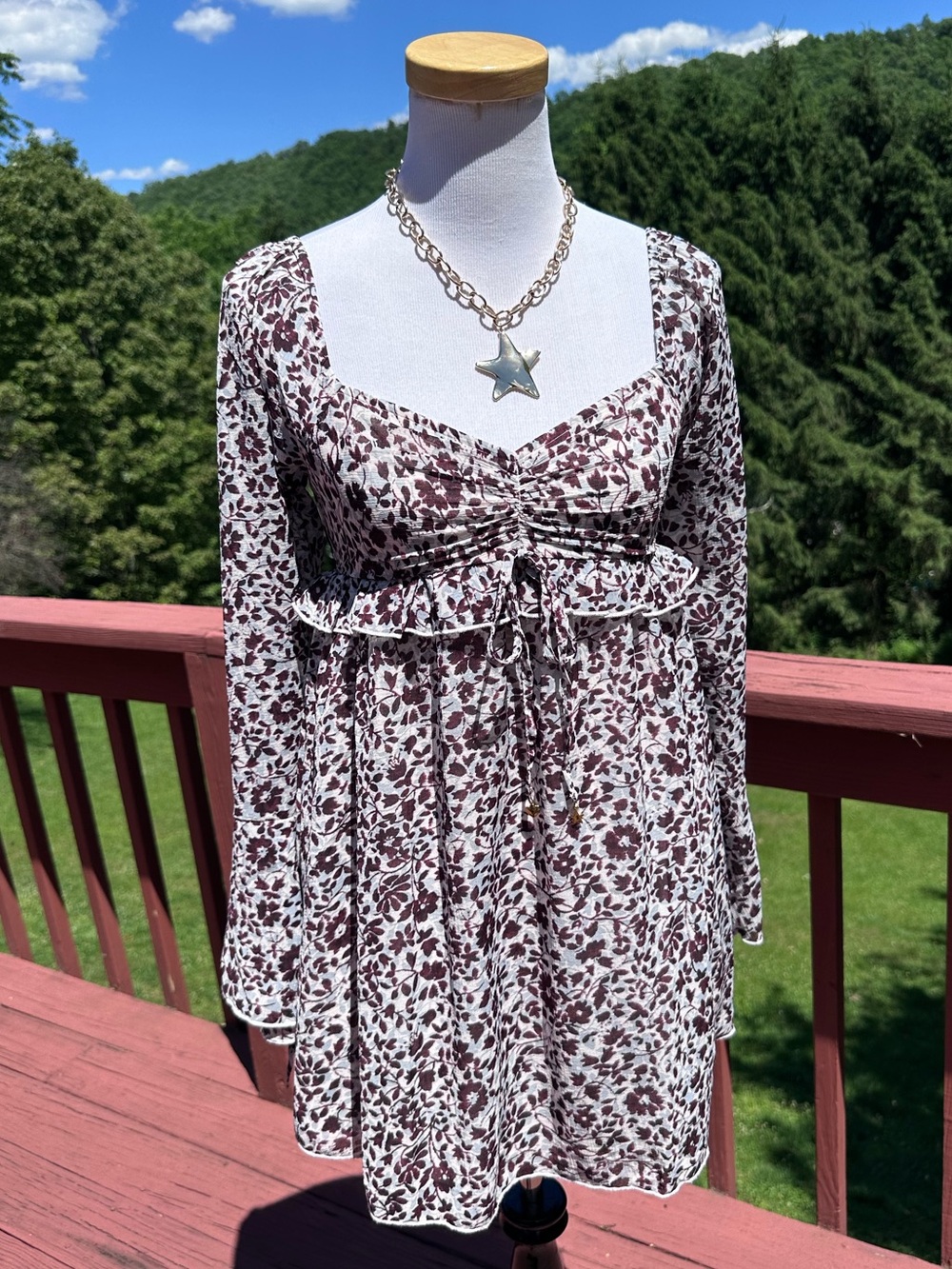 NWT! American Eagle Outfitters Floral Long-Sleeve Mini Dress